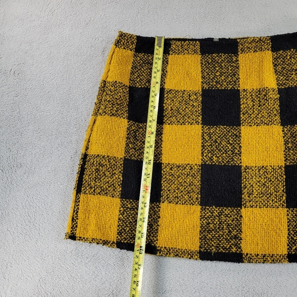 Forever 21 Yellow and Black Checkered Women's Skirt - Picture 6 of 6